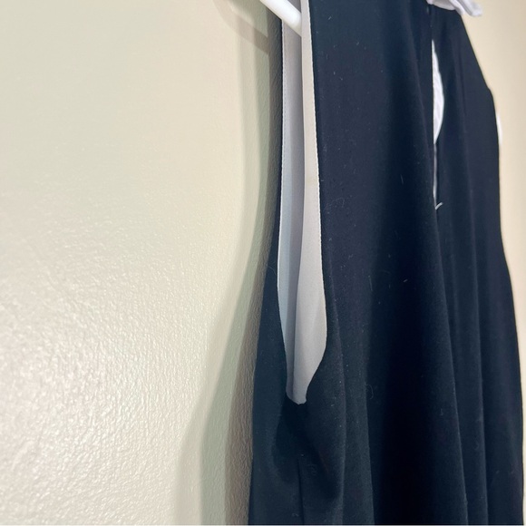 Cupio Women’s Preppy Black and White Collared Sleeveless Blouse Size L - Picture 5 of 6